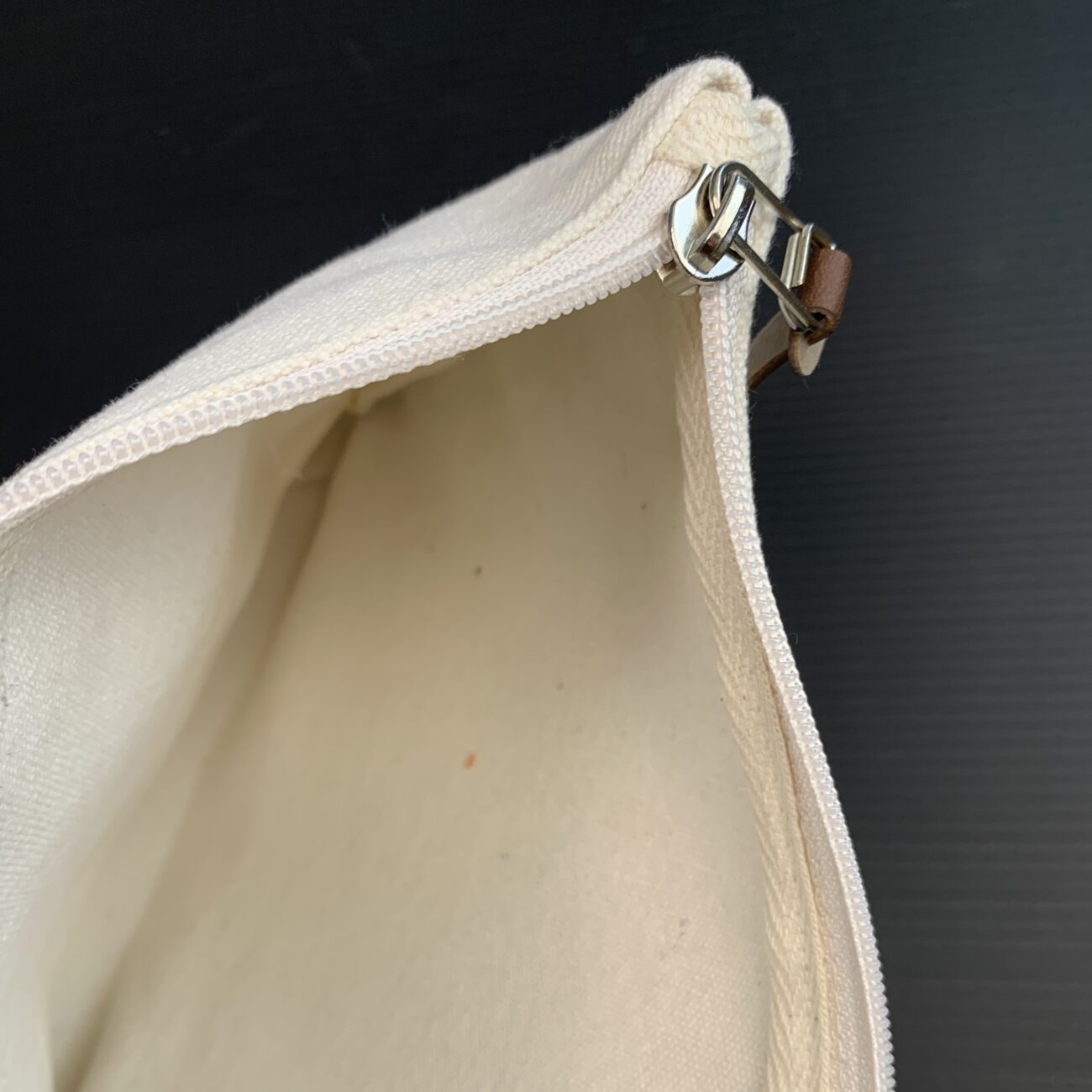 Heavy Cotton Zipper Pouch 9.5" X 7.5" - Image 3