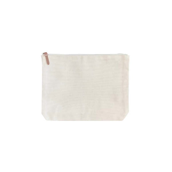 Heavy Cotton Zipper Pouch 11.5" X 9"