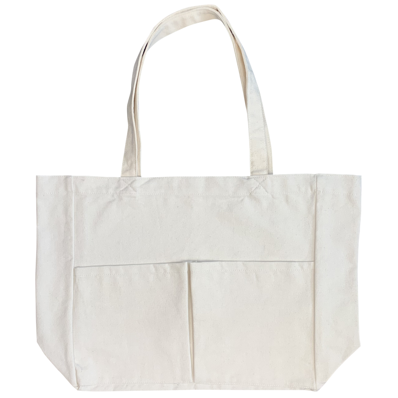 Heavy Cotton Front Double Pocket Traveler Bag 21.5” X 14" - Image 1
