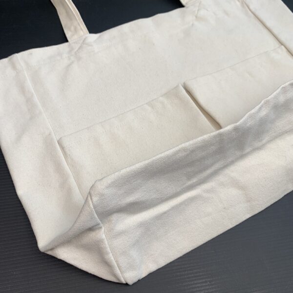 Heavy Cotton Front Double Pocket Traveler Bag 21.5” X 14"