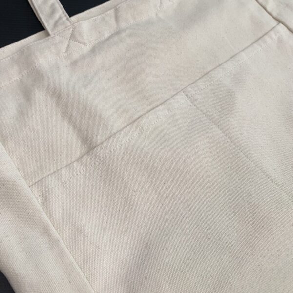 6 Color Peach-Soft touch Cotton Dual-Strap Tote  w/ Front Pockets 19.5"wX15.5”h