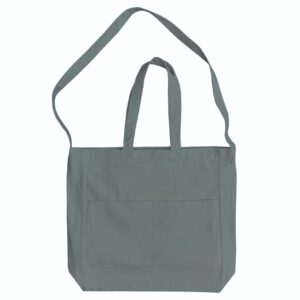 6 Color Peach-Soft touch Cotton Dual-Strap Tote  w/ Front Pockets 19.5"wX15.5”h - Image 5