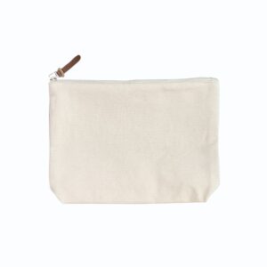 6 Color Peach Soft-Touch Cotton Zipper Pouch 9"X7" - Image 2