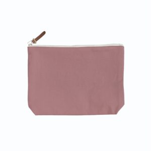 6 Color Peach Soft-Touch Cotton Zipper Pouch 9"X7" - Image 3