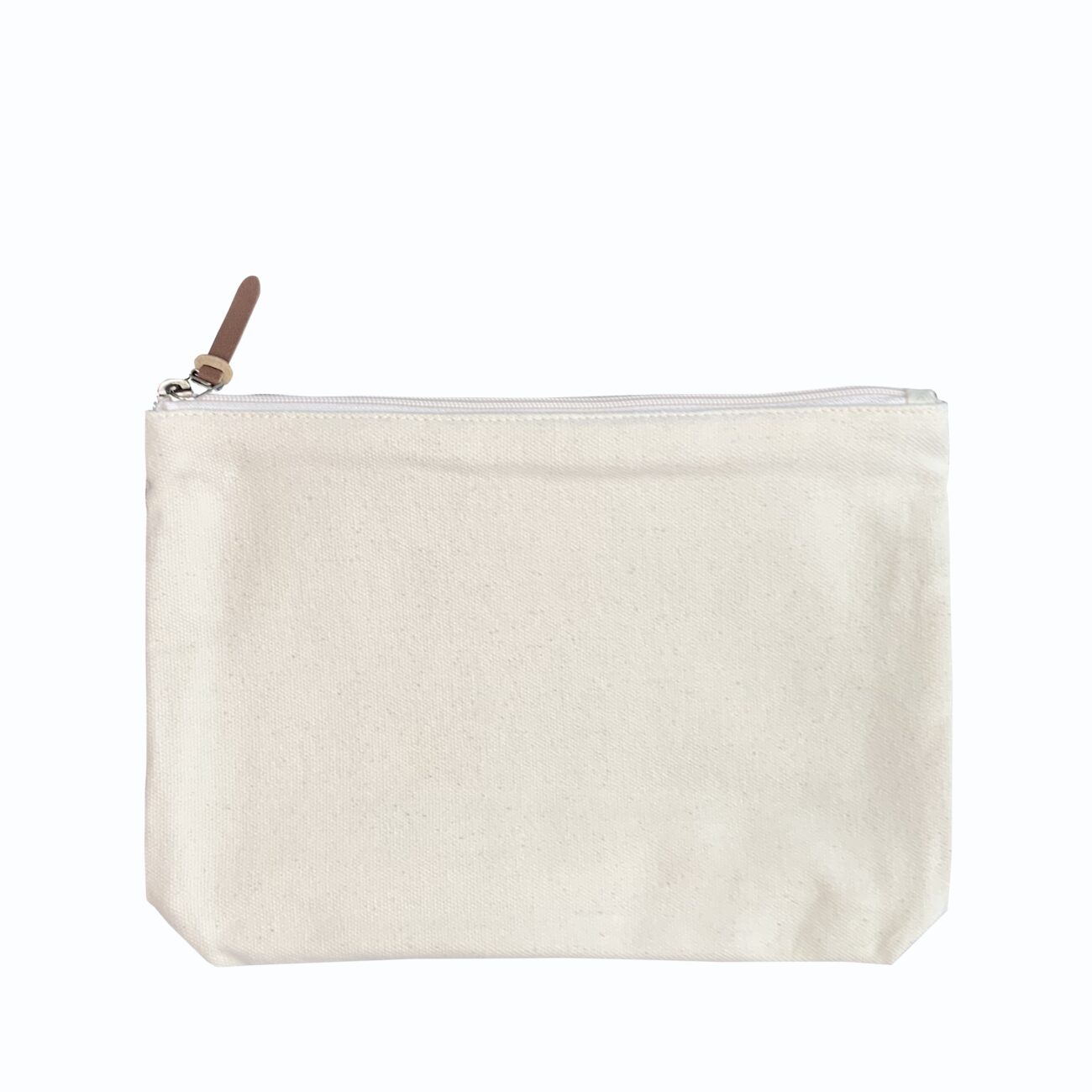 6 Color Peach Soft-Touch Cotton Zipper Pouch 11"x8" - Image 2
