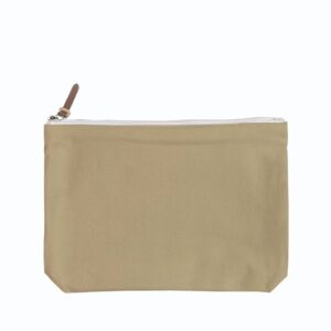 6 Color Peach Soft-Touch Cotton Zipper Pouch 11"x8"