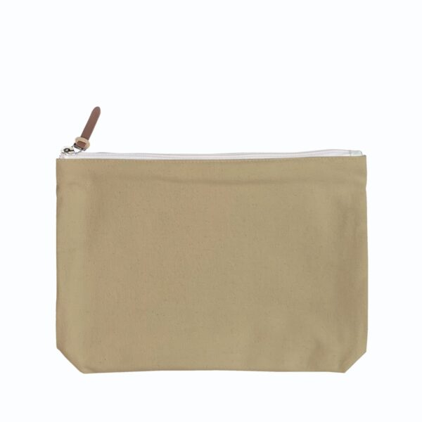 6 Color Peach Soft-Touch Cotton Zipper Pouch 11"x8"