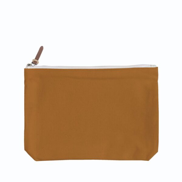 6 Color Peach Soft-Touch Cotton Zipper Pouch 11"x8"