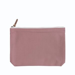 6 Color Peach Soft-Touch Cotton Zipper Pouch 11"x8" - Image 3