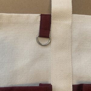 Heavy Cotton Shoulder Triple Front Pocket Bag 20”x14.25" - Image 6