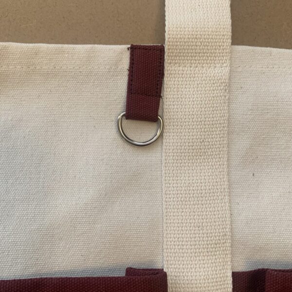 Heavy Cotton Shoulder Triple Front Pocket Bag 20”x14.25"