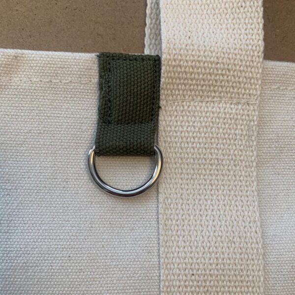 Heavy Cotton Shoulder Triple Front Pocket Bag 20”x14.25"